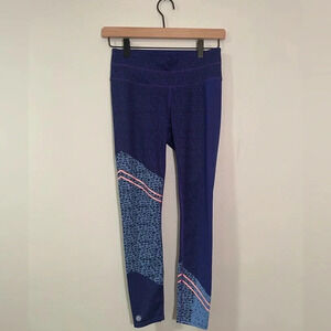 Athleta Women's Mid Rise Asym Camo Sonar 7/8 Tight 591395 Purple $98 Size XS